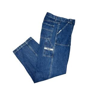 Vtg Revolt Women’s 11/12 Wide Leg Baggy Jeans Relaxed Fit Dark Wash 90s Y2K